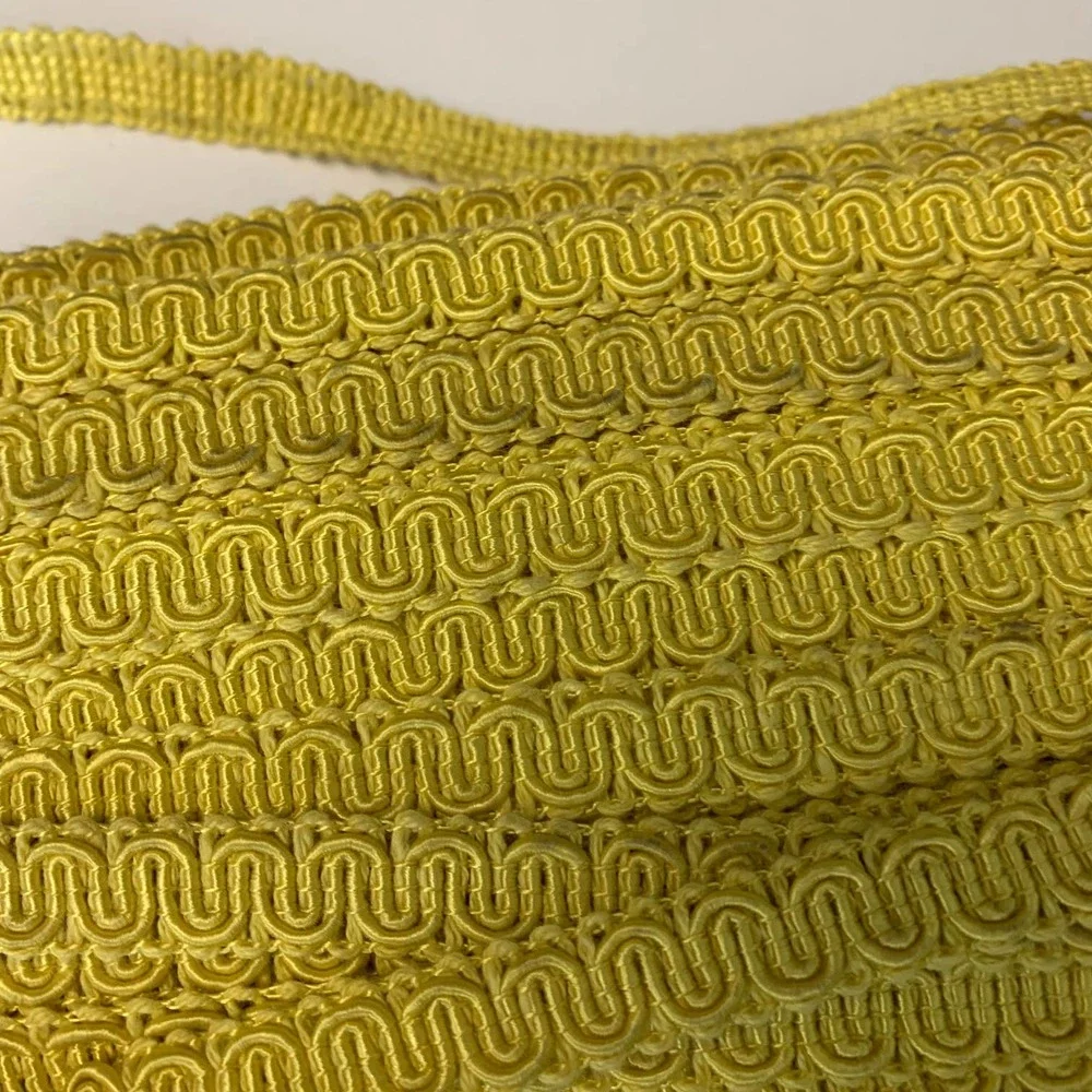 Vintage‎ Yellow Braided Trim 35 Yards NOS